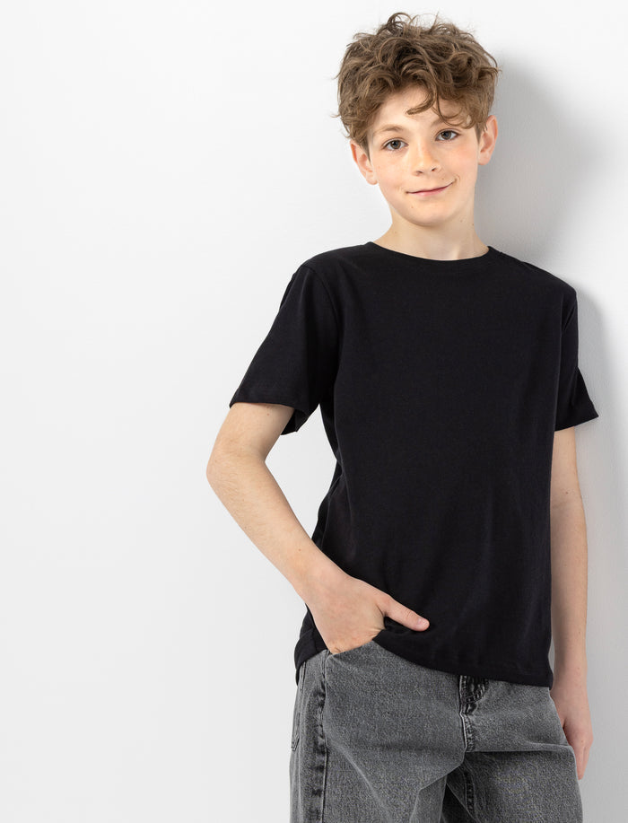 T-shirt uni à manches courtes pour ado garçon