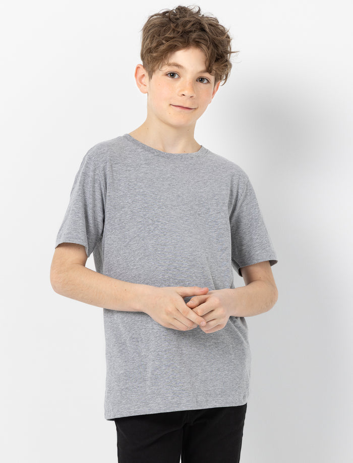 T-shirt uni à manches courtes pour ado garçon