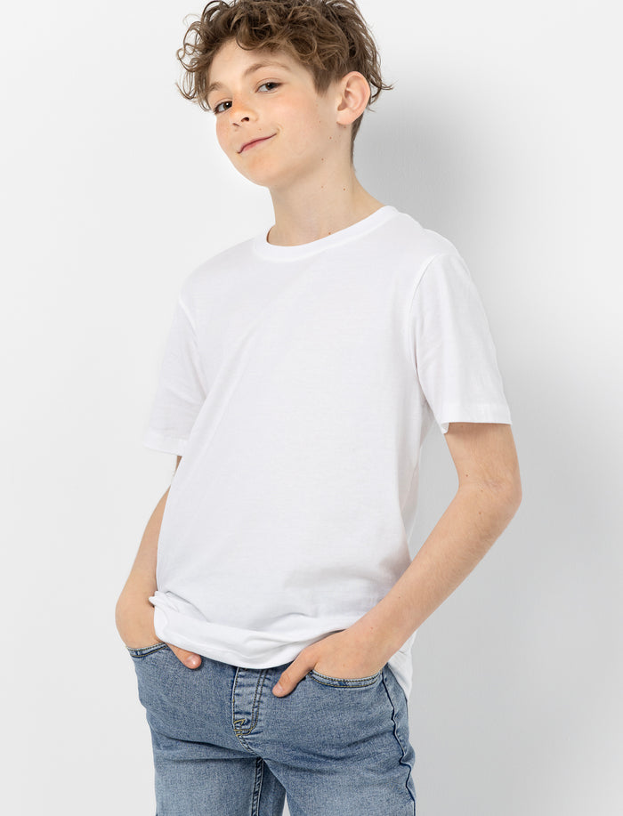 T-shirt uni à manches courtes pour ado garçon