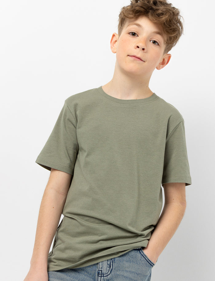 T-shirt uni à manches courtes pour ado garçon