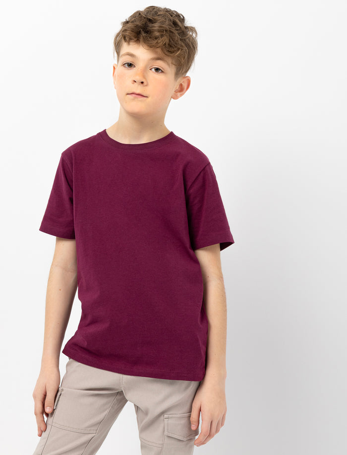 T-shirt uni à manches courtes pour ado garçon