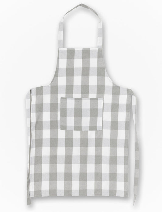 Tablier à carreaux avec poche avant