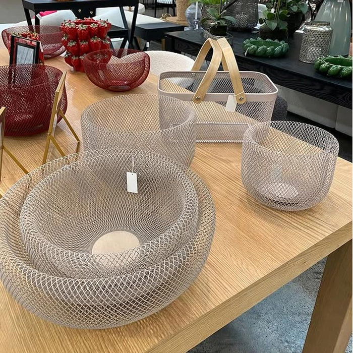 Le Forge Tall Mesh Bowl Set/2 - Concrete | Koop.co.nz