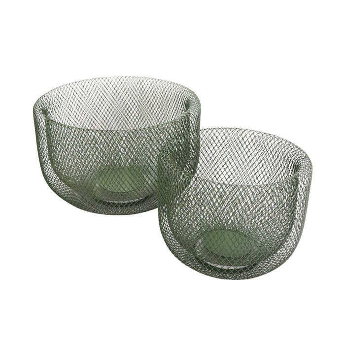 Le Forge Tall Mesh Bowl Set/2 - Green | Koop.co.nz