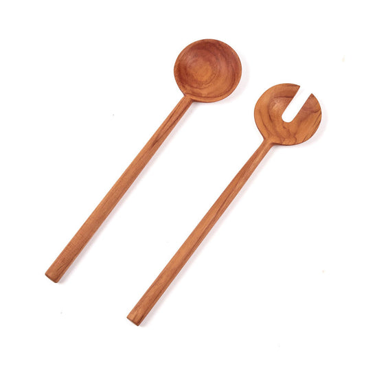 Teakhaus Moon Salad Servers