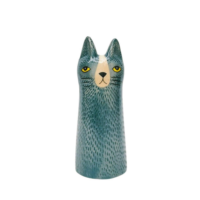 Urban Products Teal Blue Cat Vase (15.5cm) | Koop.co.nz