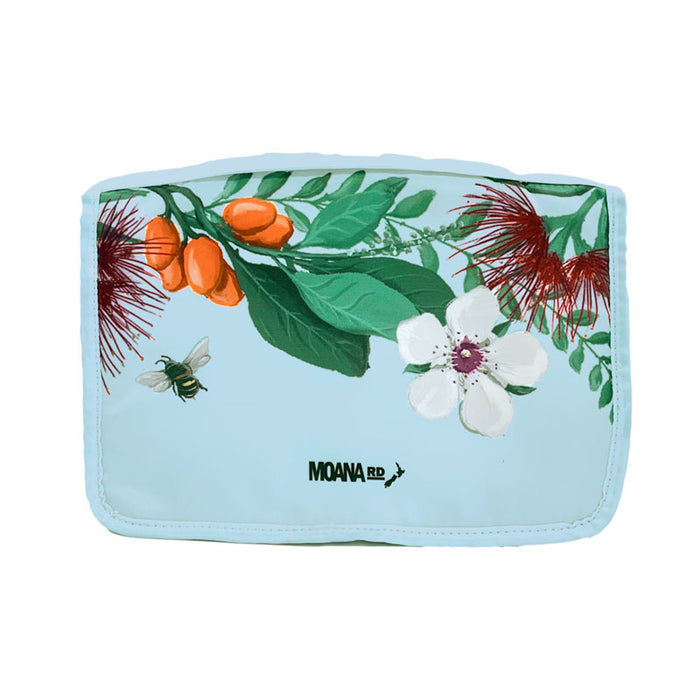 Moana Road The Tracey Native Flora Hanging Toilet Bag - Blue | Koop.co.nz