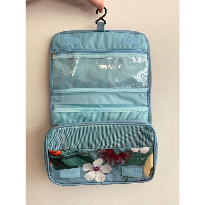 Moana Road The Tracey Native Flora Hanging Toilet Bag - Blue | Koop.co.nz