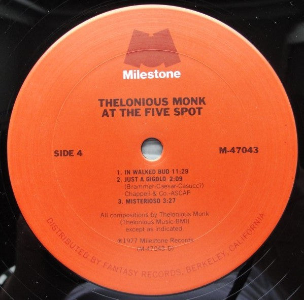 Thelonious Monk - At The Five Spot (LP, LP) [US] 1977 RP (Very Good Plus (VG+))