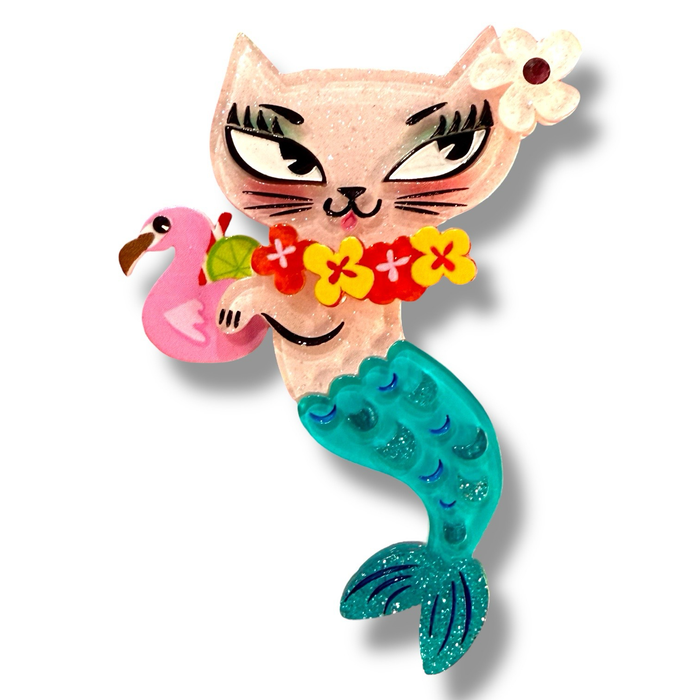 Tiki Merkitty Brooch by Miss Fluff x Lipstick & Chrome