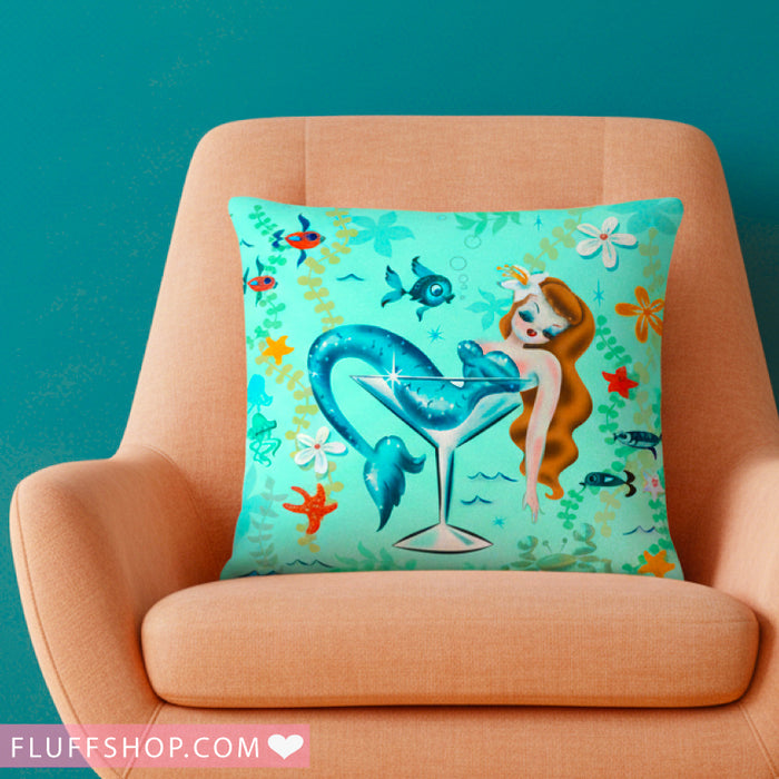 Tipsy Mermaid Copper Hair • Decor Pillow