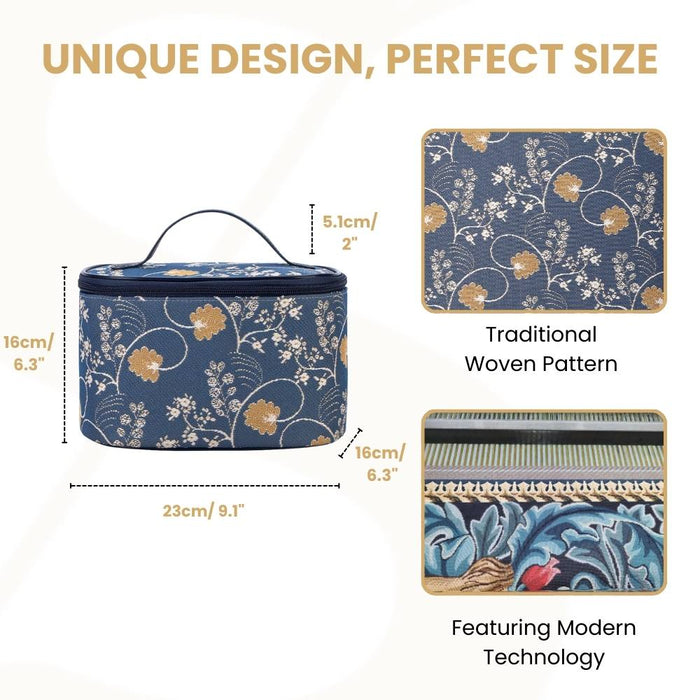 TOIL-AUST | JANE AUSTEN BLUE TOILETRY VANITY TRAVEL BAG