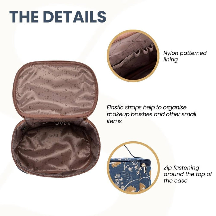 TOIL-AUST | JANE AUSTEN BLUE TOILETRY VANITY TRAVEL BAG