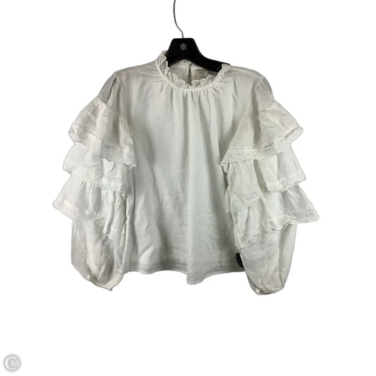 Top Long Sleeve By Clothes Mentor In White, Size: 2
