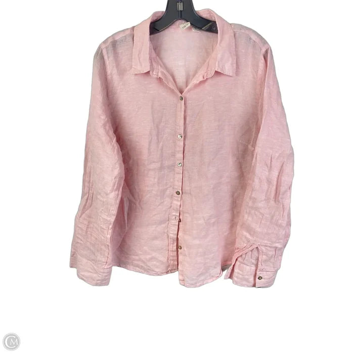 Top Long Sleeve By Joie In Pink, Size: L