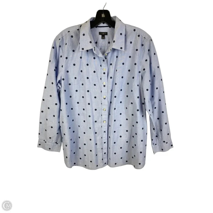 Top Long Sleeve By Talbots In Polkadot Pattern, Size: Xlp