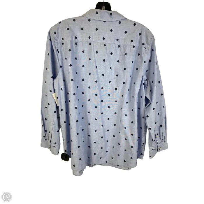 Top Long Sleeve By Talbots In Polkadot Pattern, Size: Xlp