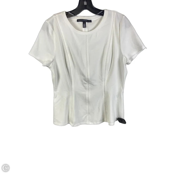 Top Short Sleeve Basic By White House Black Market In White, Size: M