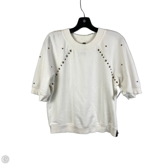 Top Short Sleeve By Anthropologie In White, Size: M