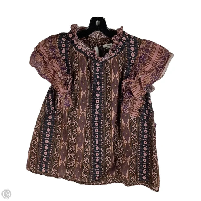 Top Short Sleeve By Cmc In Purple, Size: 3x