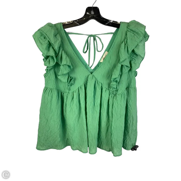Top Short Sleeve By Entro In Green, Size: S