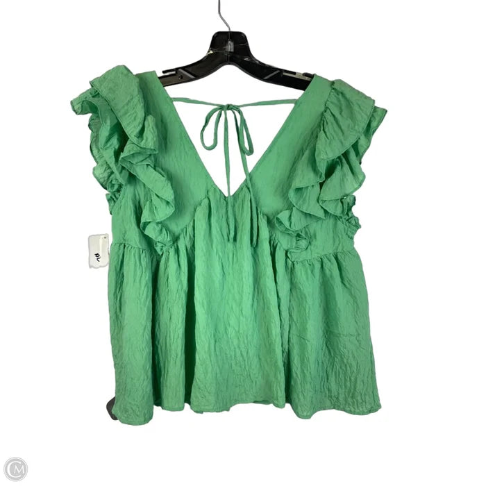Top Short Sleeve By Entro In Green, Size: S