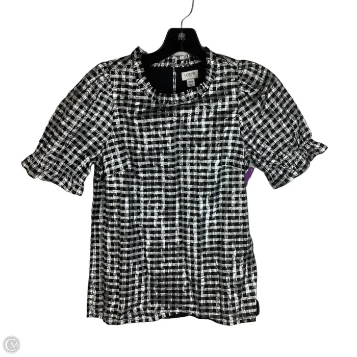Top Short Sleeve By J. Crew In Silver, Size: Xxs
