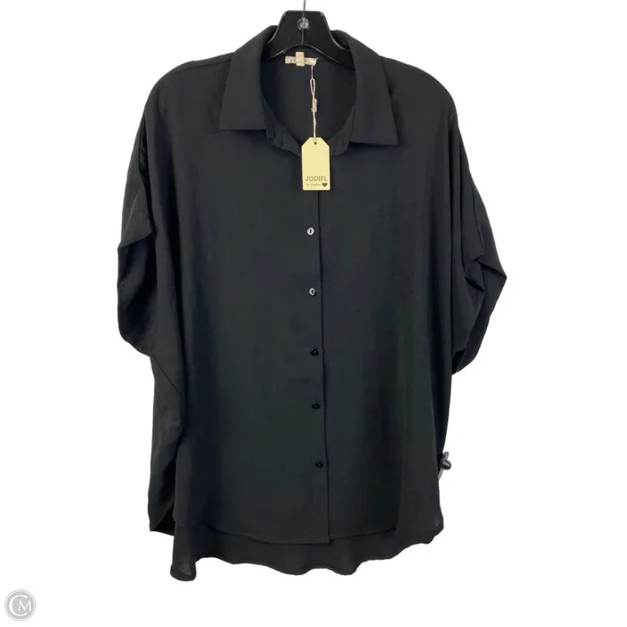 Top Short Sleeve By Jodifl In Black, Size: L