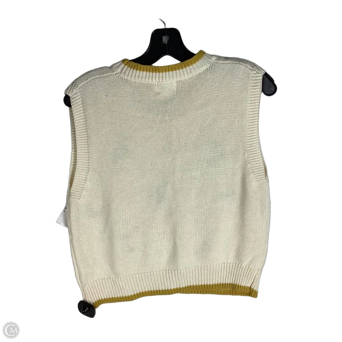 Top Short Sleeve By Luna Ivy In Cream, Size: M