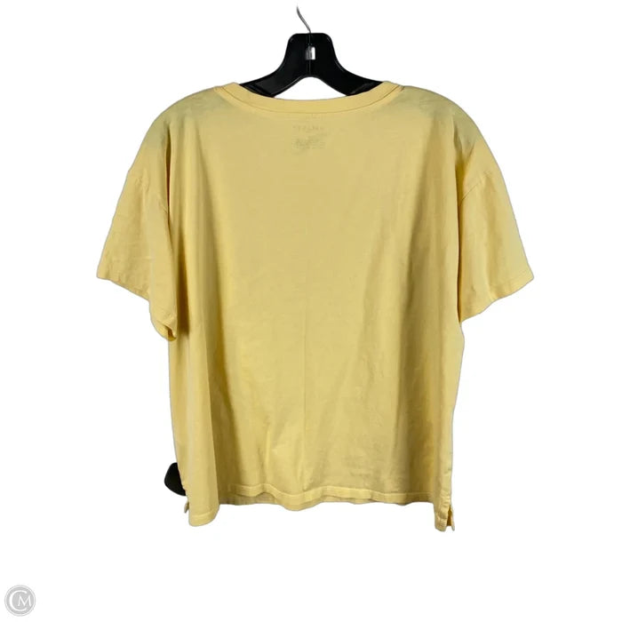 Top Short Sleeve By Talbots In Yellow, Size: 1x