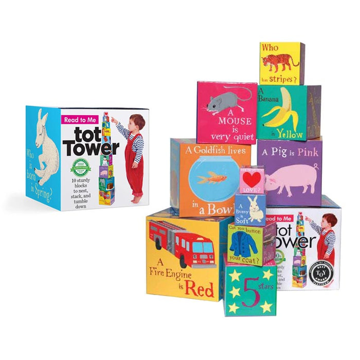 eeBoo Tot Tower Nesting Blocks - Read To Me | Koop.co.nz