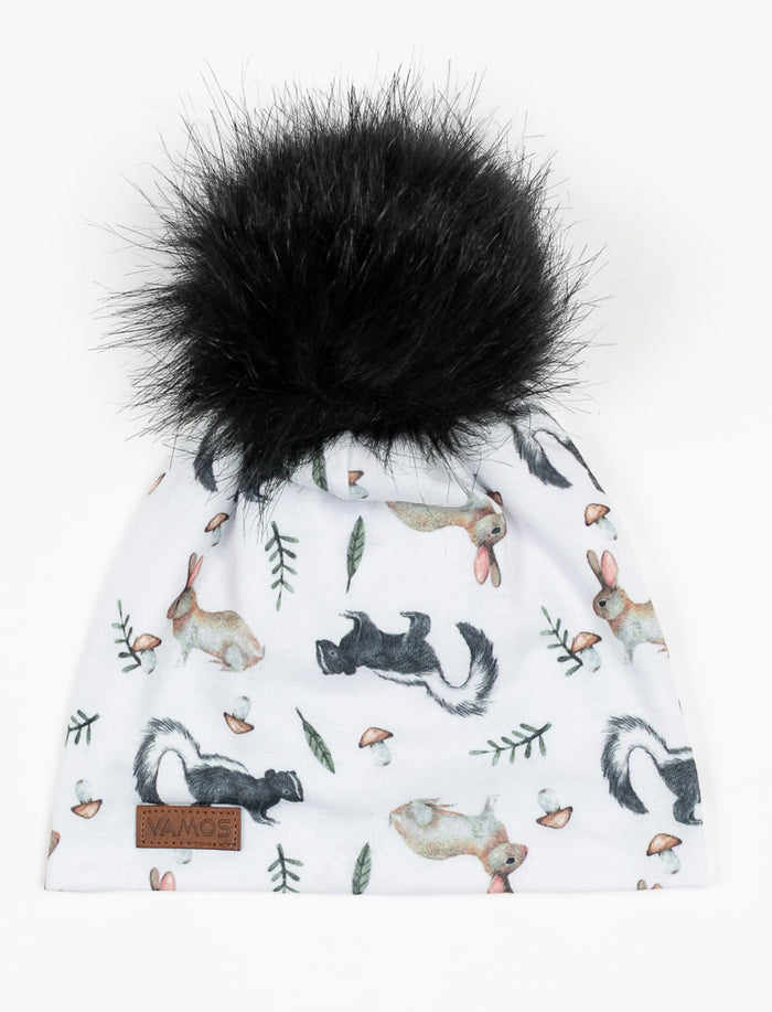 Tuque à pompon avec motifs - bébé