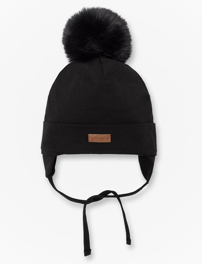 Tuque à pompon et oreilles - bébé