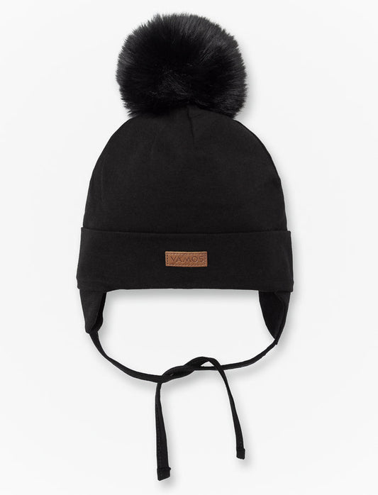 Tuque à pompon et oreilles - bébé