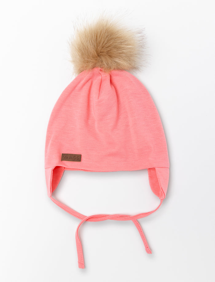 Tuque à pompon et oreilles - bébé