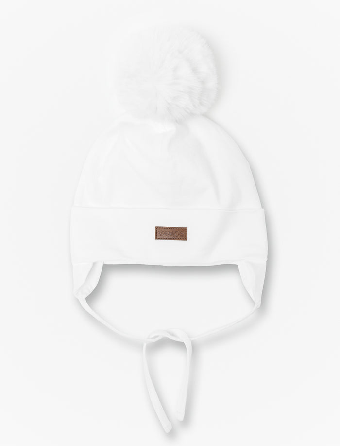 Tuque à pompon et oreilles - bébé
