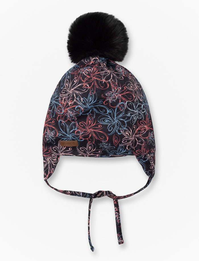 Tuque à pompon et oreilles - petite fille