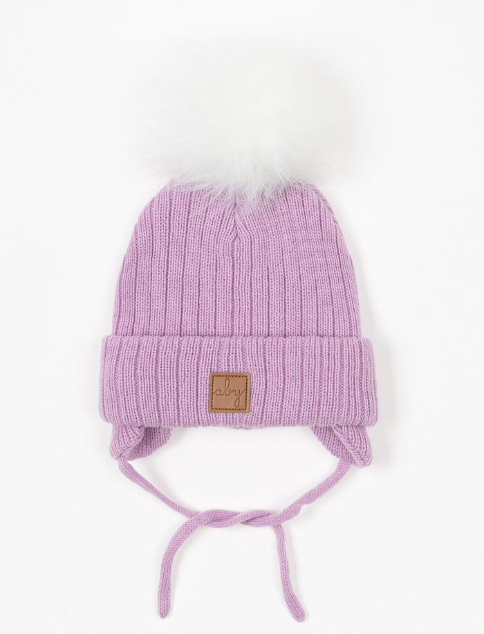 Tuque à revers et pompon - bébé