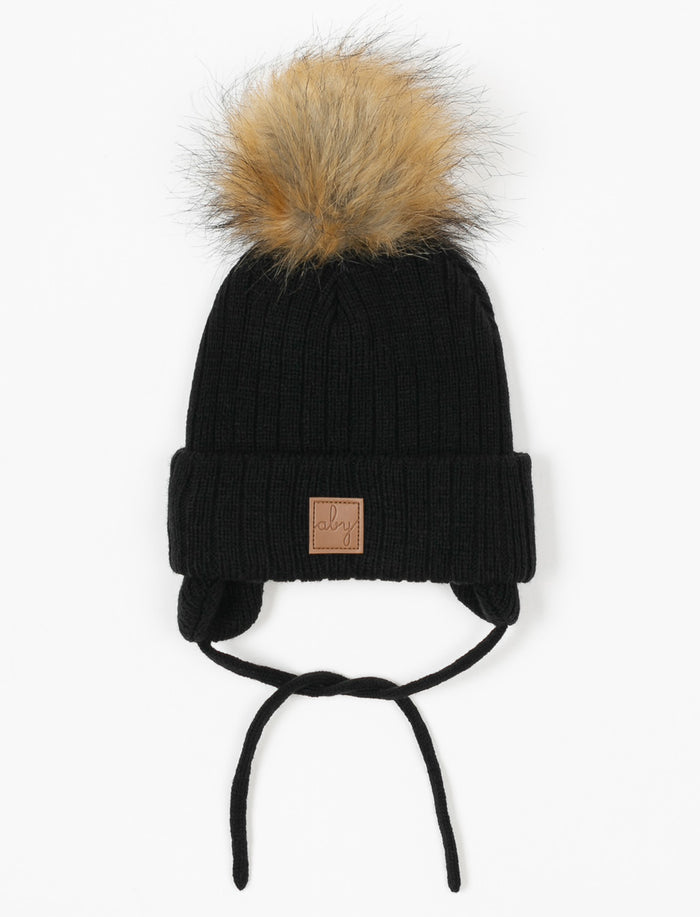 Tuque à revers et pompon - enfant