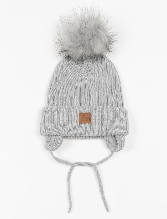 Tuque à revers et pompon - enfant