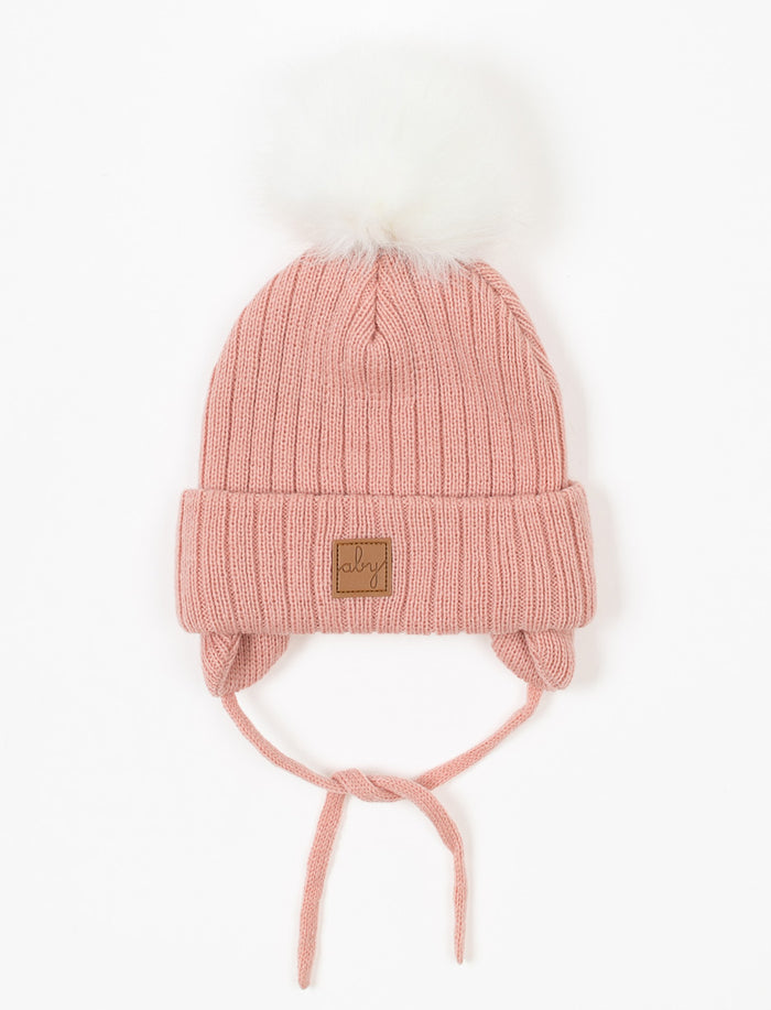 Tuque à revers et pompon - enfant
