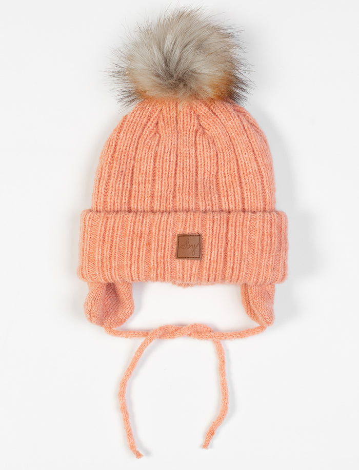 Tuque en tricot à pompon