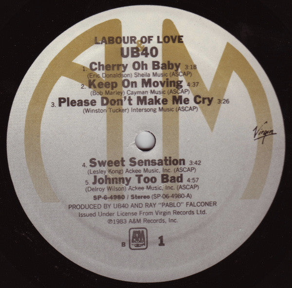 UB40 - Labour Of Love (LP) [US] 1st (Very Good Plus (VG+))