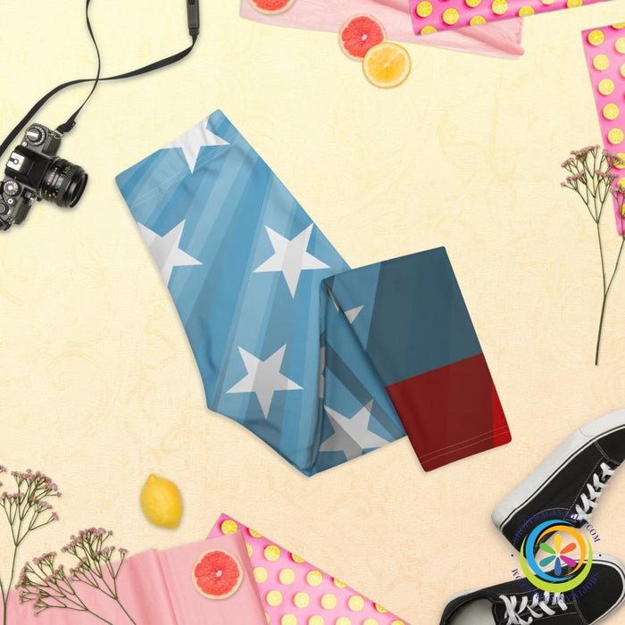 USA Proud Stars Capri Leggings-ShopImaginable.com