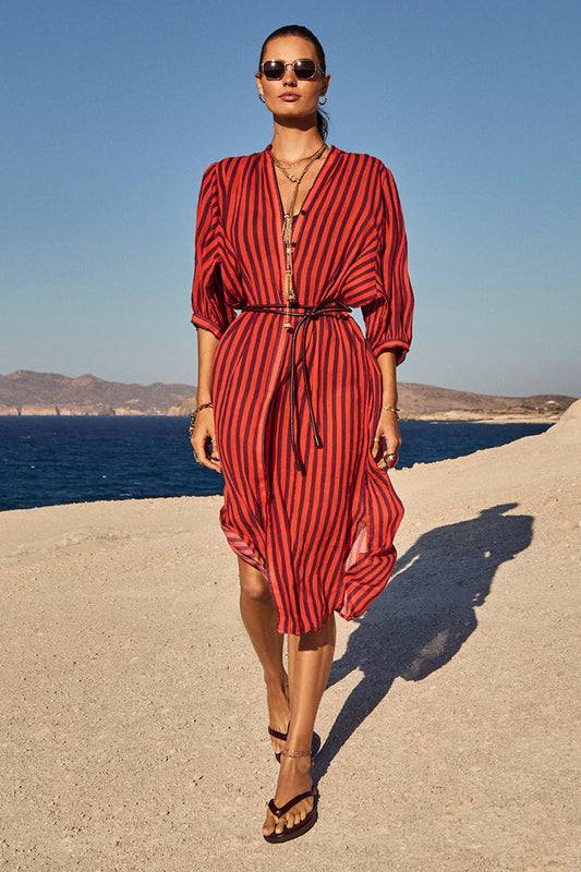 Vacay Boho Long Shirt Dress