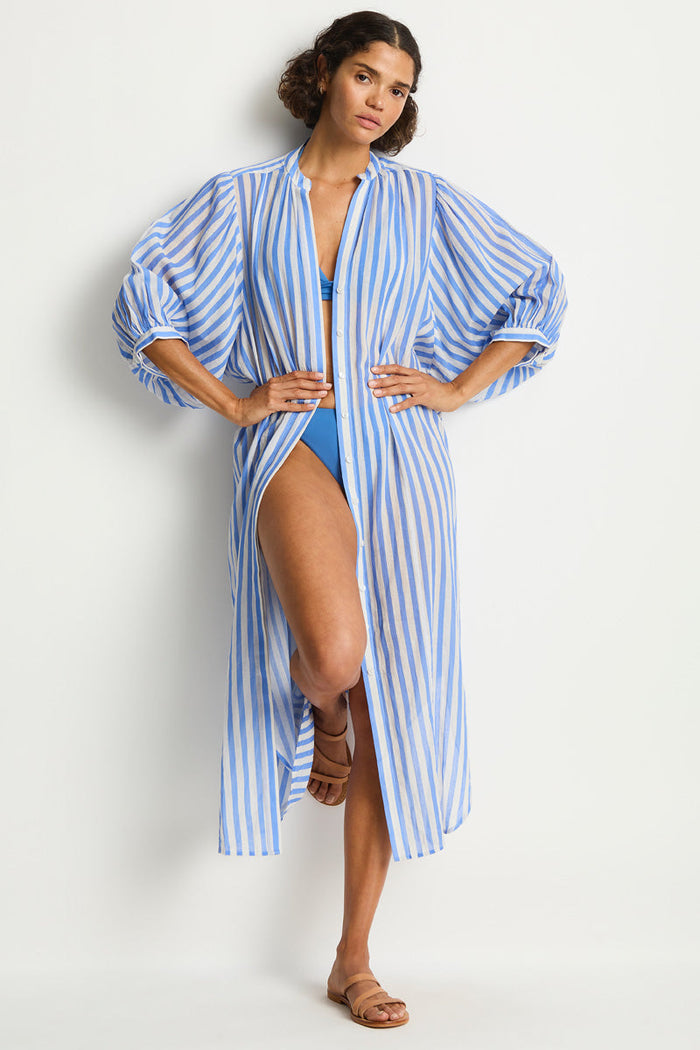 Vacay Boho Long Shirt Dress