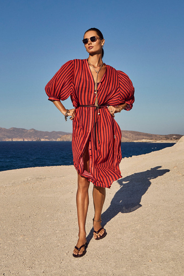 Vacay Boho Long Shirt Dress