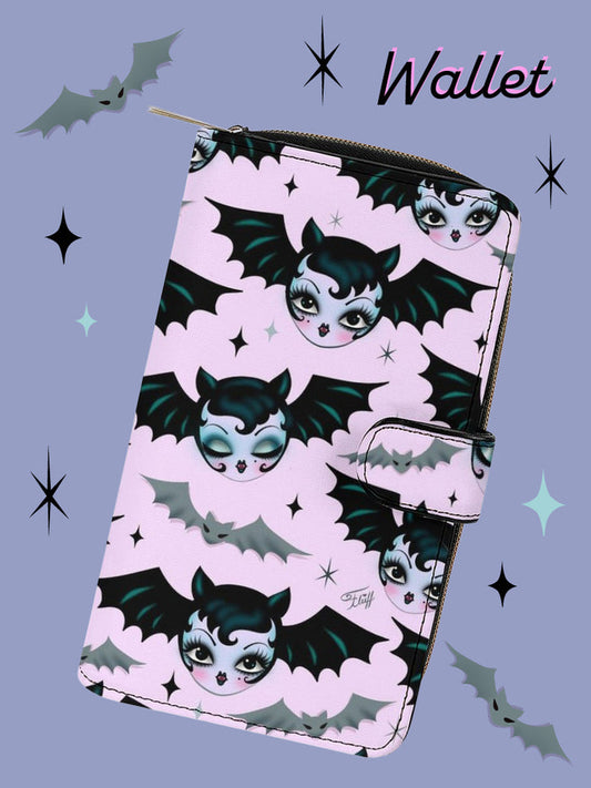 Vampire Bat Dolly Pink • Snap Wallet