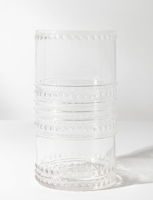 Vase en verre embossé