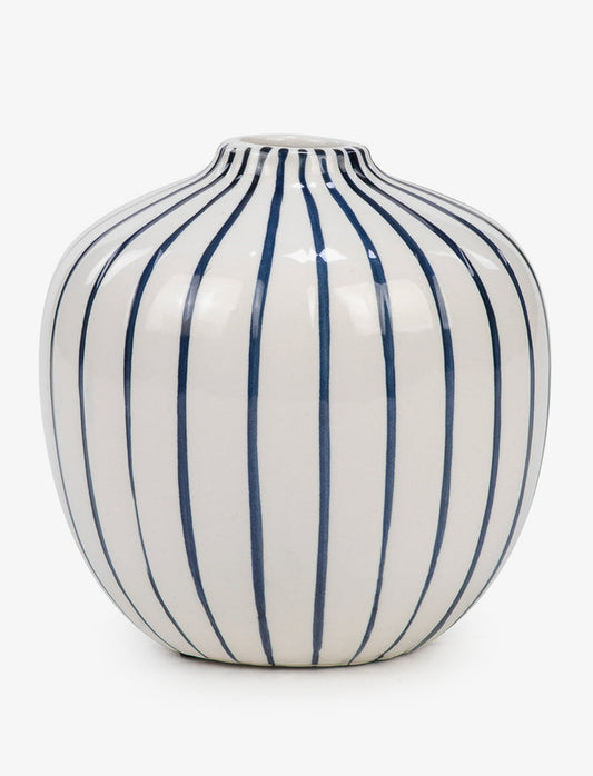 Vase rayé en céramique